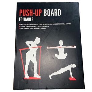 Foldable Push-Up Board - Black and Red